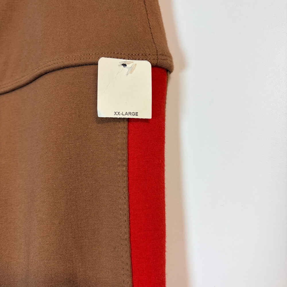 Victroria's Secret PINK Victoria's Secret Leggings XXL Brown Red Striped NEW - Picture 13 of 15